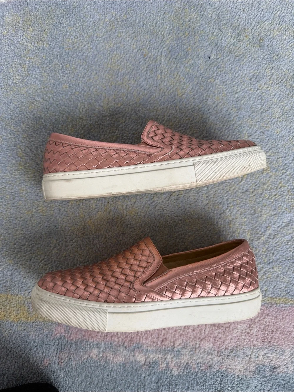 M.Gemi The Cerchio Due Metallic Rose Leather Sneakers Size 39.5